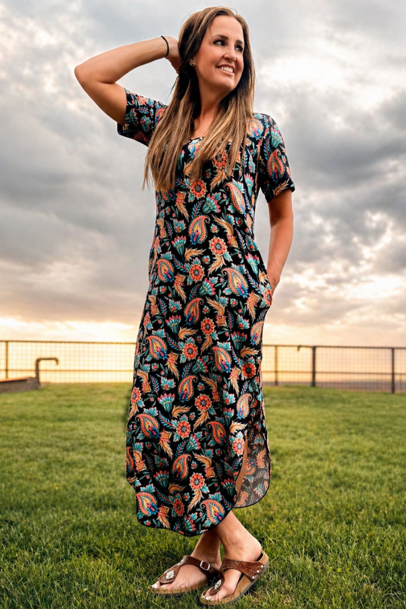 bloom maxi dress Painted Bloom Maxi Dress