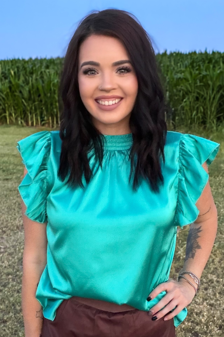 Babydoll Top Turquoise