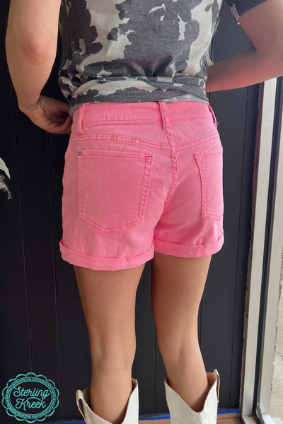 Backroads Cuffed Shorts Pink