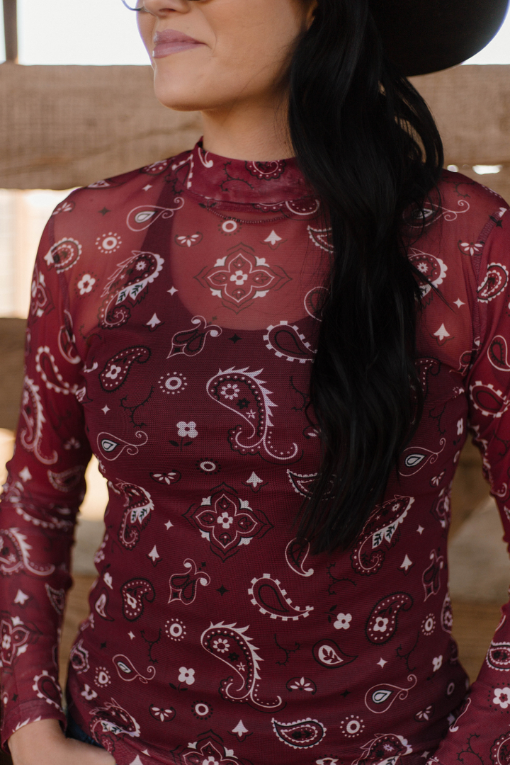 Bandana Babe Maroon Mesh