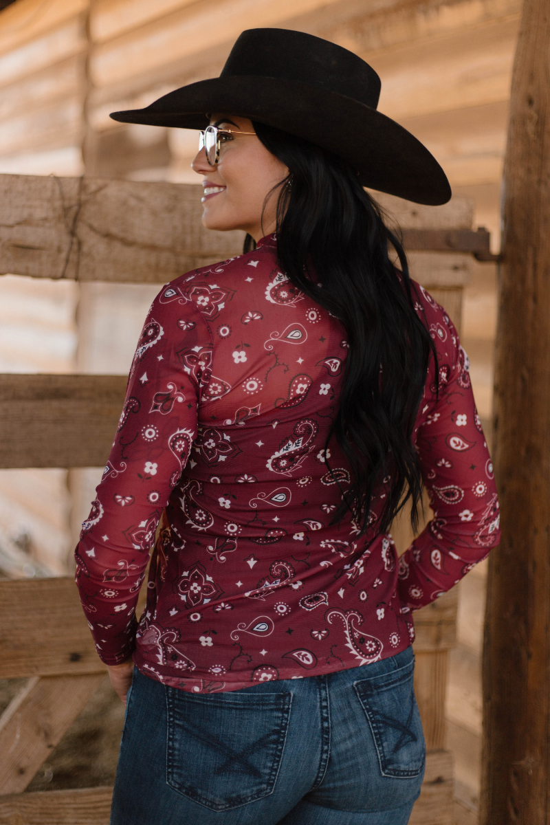 Bandana Babe Maroon Mesh