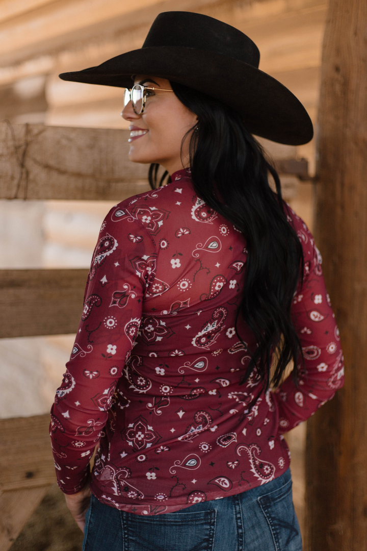 Bandana Babe Maroon Mesh
