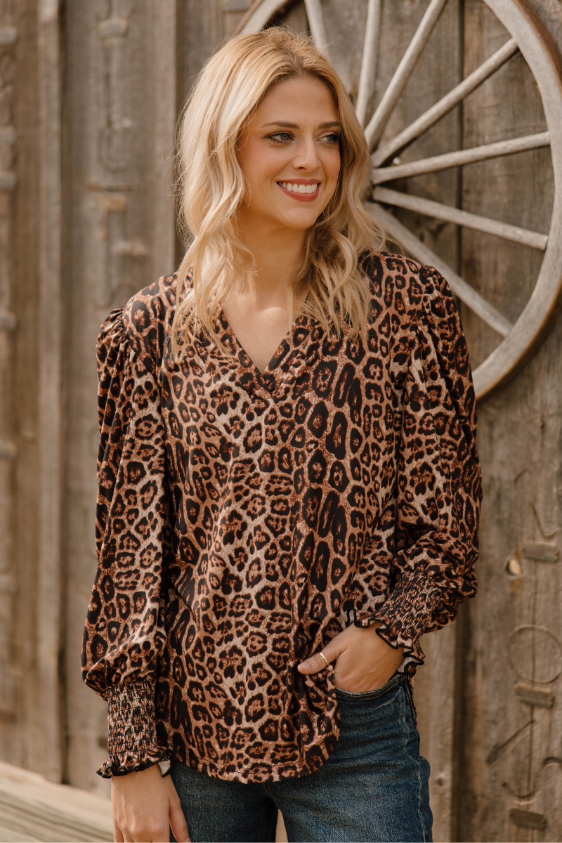 Canyon Call Top - Leopard – Sterling Kreek