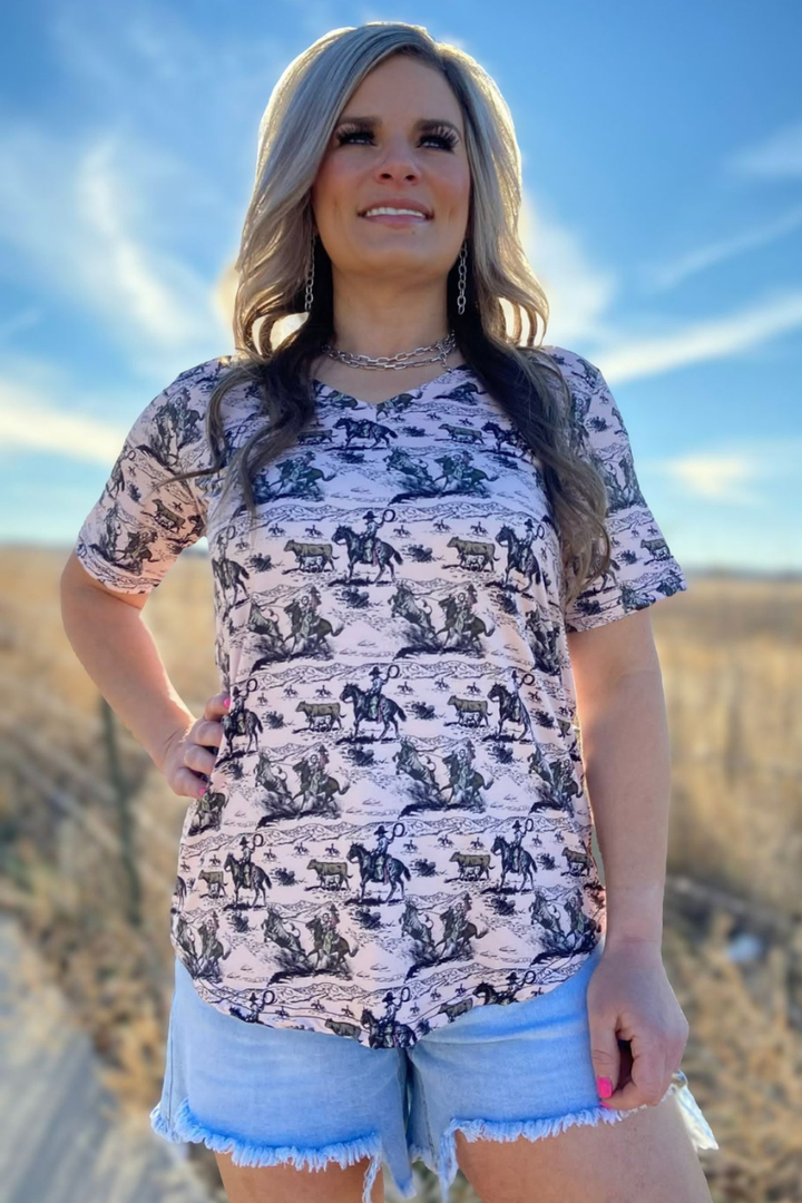 Day Workin Top- Blush