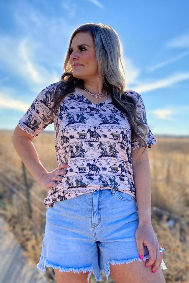 Day Workin Top- Blush