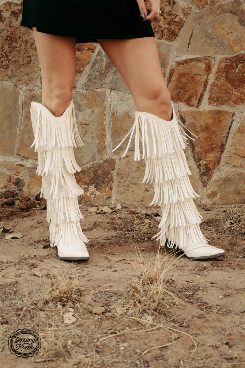Frosted Fringe Boots Sterling Kreek