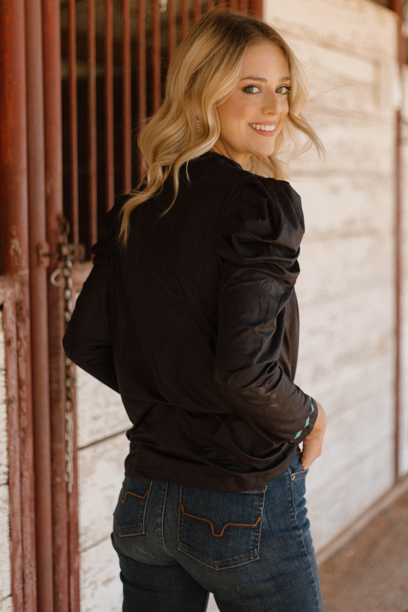 Midnight Buckstitch Top