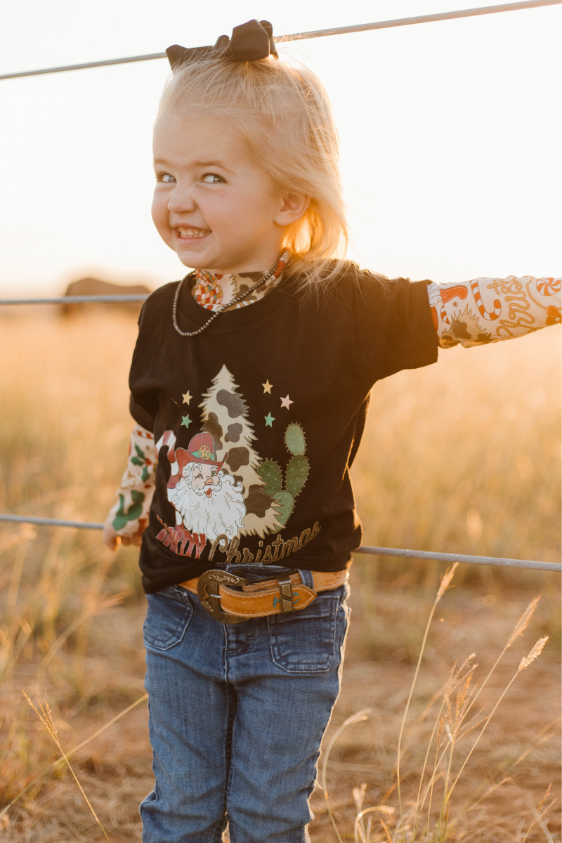 Mini Howdy Santa Tee