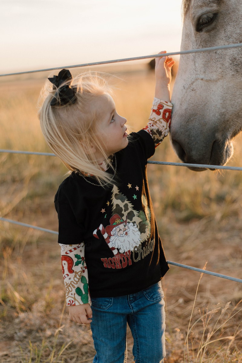 Mini Howdy Santa Tee