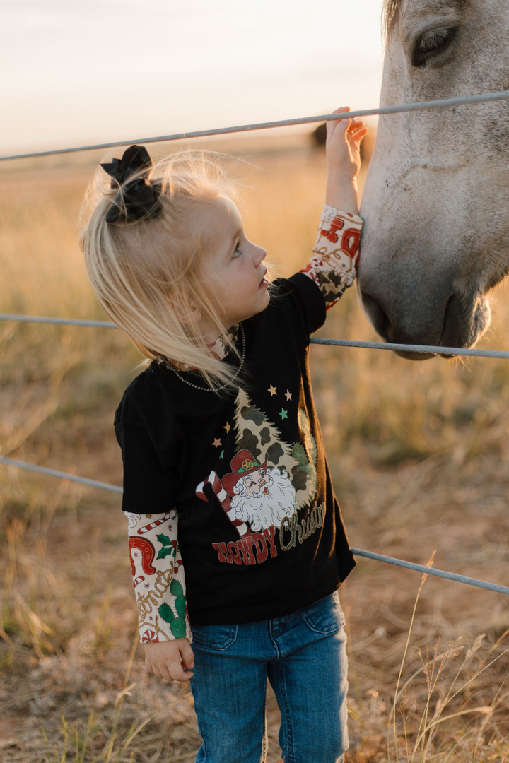 Mini Howdy Santa Tee