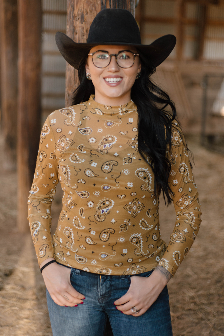 Bandana Babe Mustard Mesh