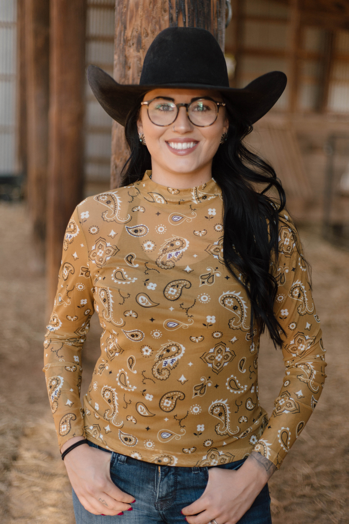 Bandana Babe Mustard Mesh