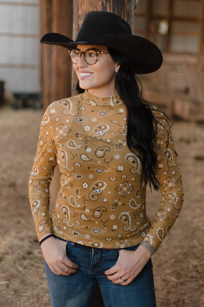 Bandana Babe Mustard Mesh