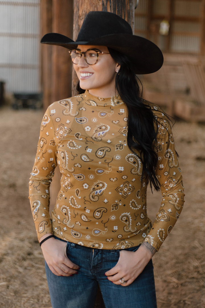 Bandana Babe Mustard Mesh