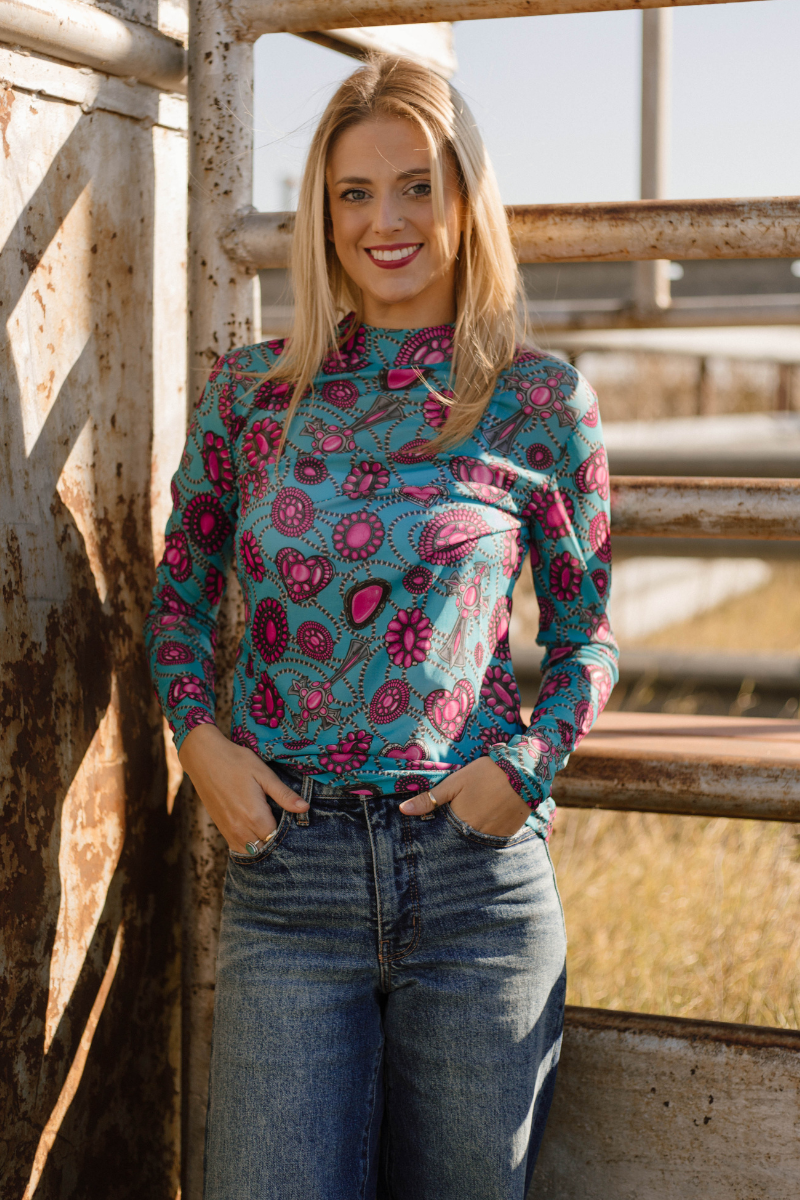 Navajo City Mesh Top