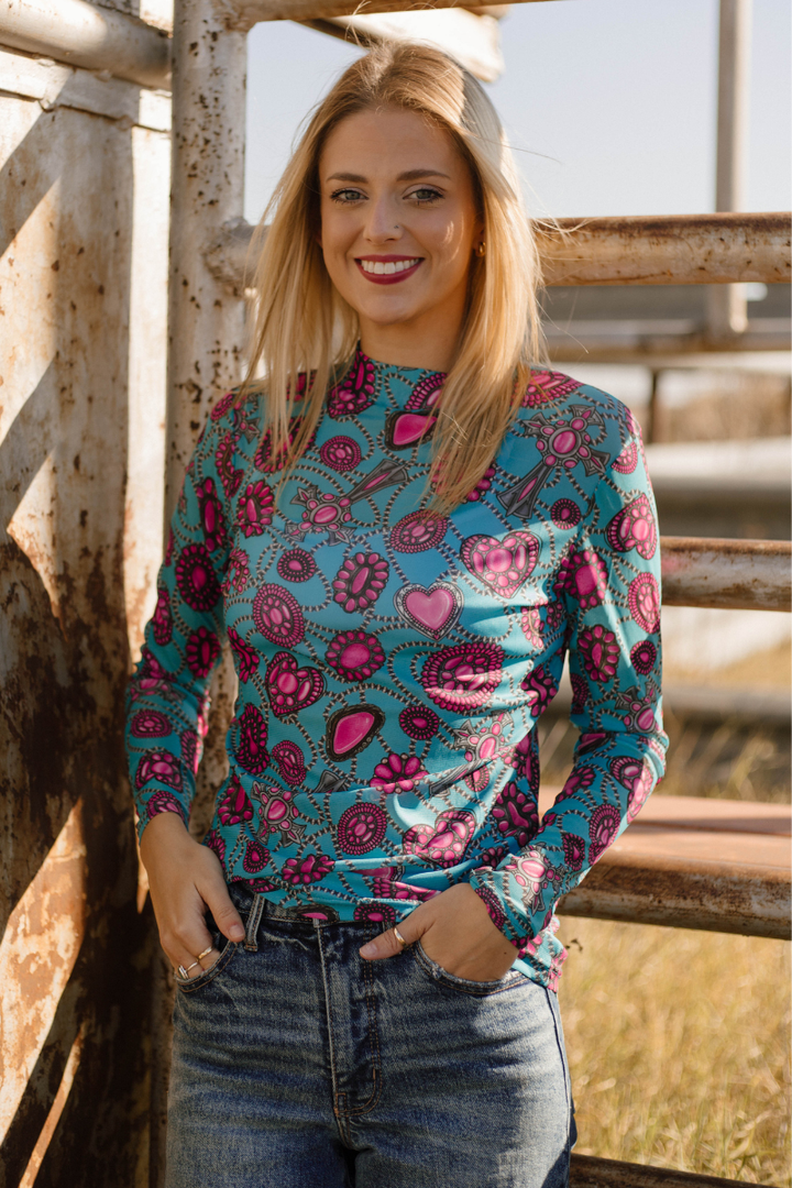 Navajo City Mesh Top