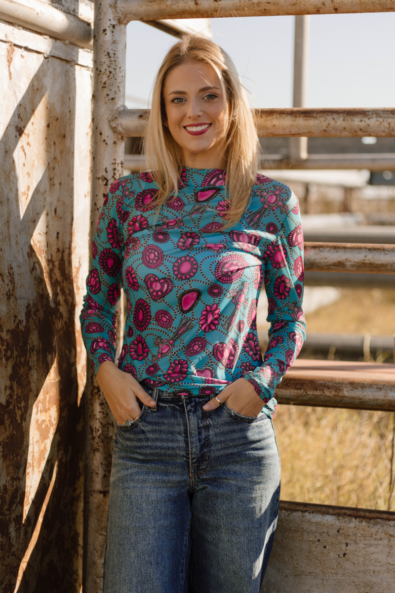 Navajo City Mesh Top