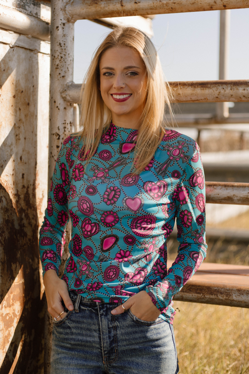 Navajo City Mesh Top