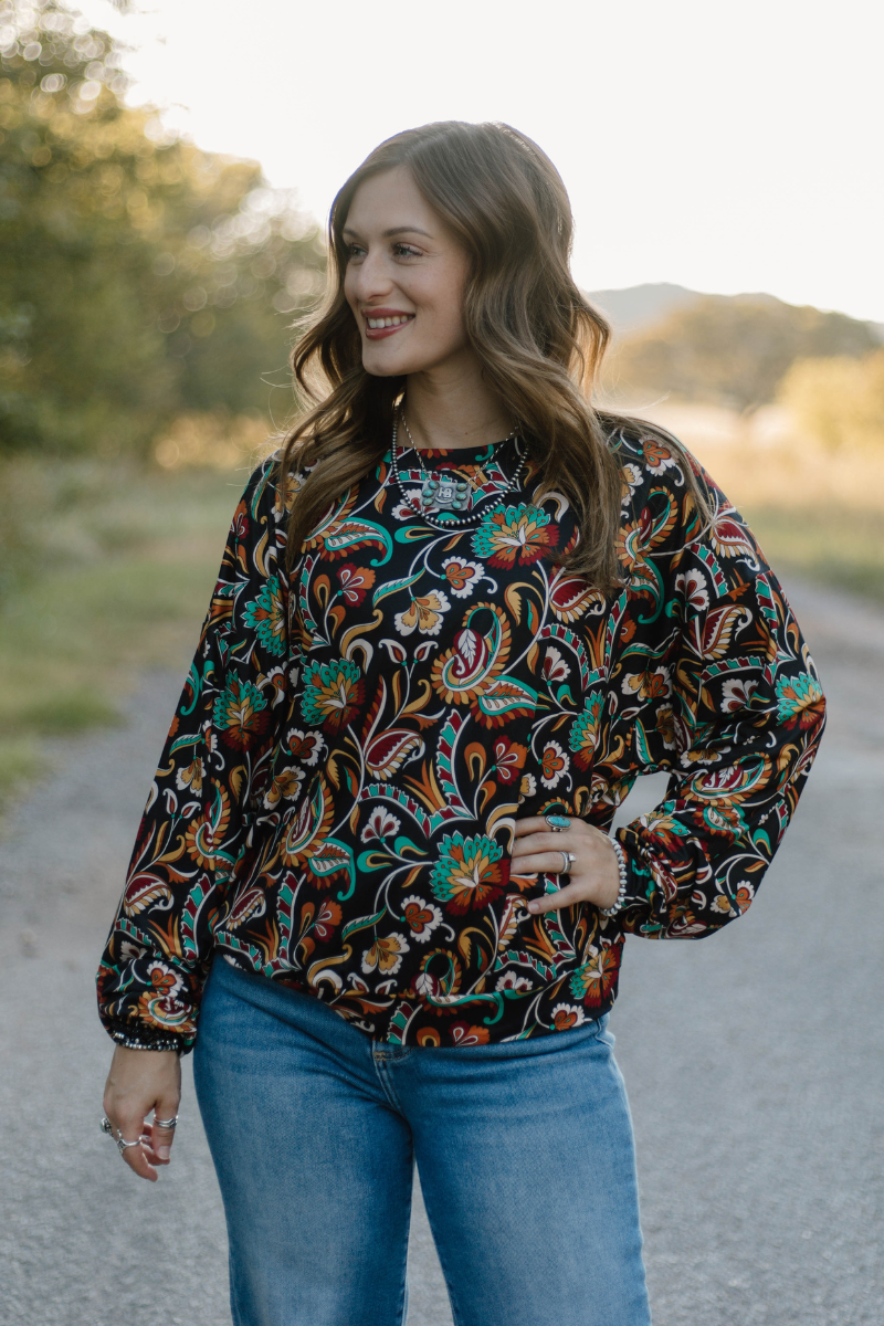 Painted Paisley Top