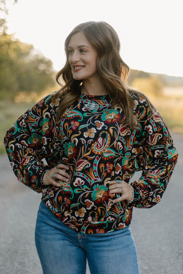 Painted Paisley Top