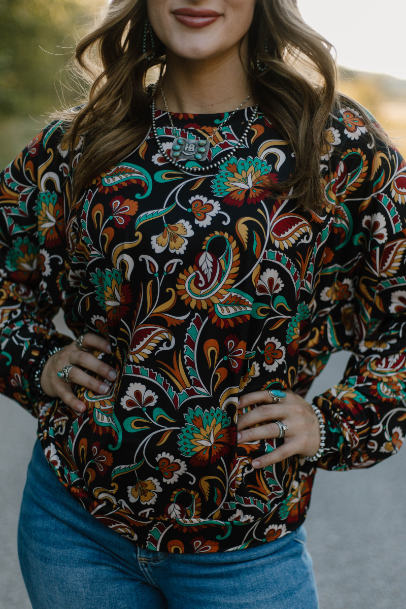 Painted Paisley Top