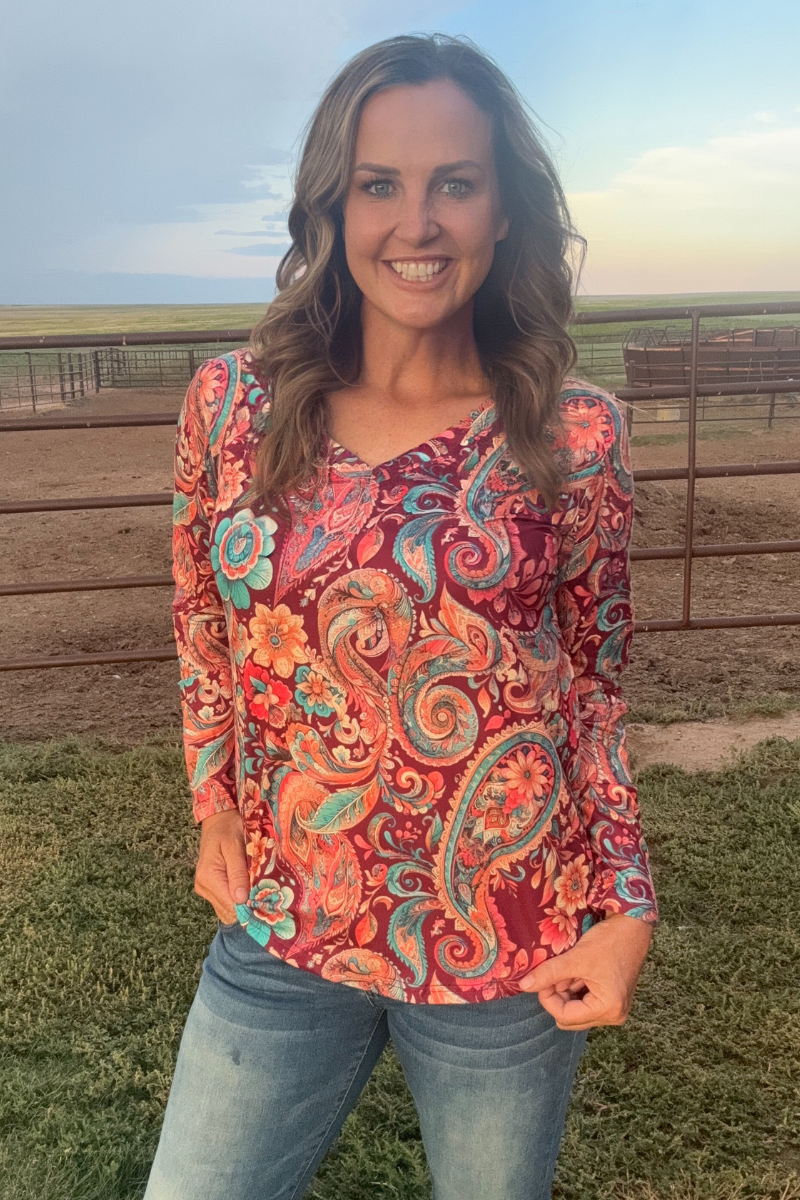 Paisley On The Plains Top