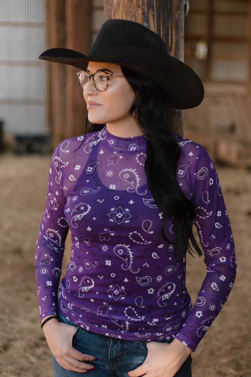 Bandana Babe Purple Mesh