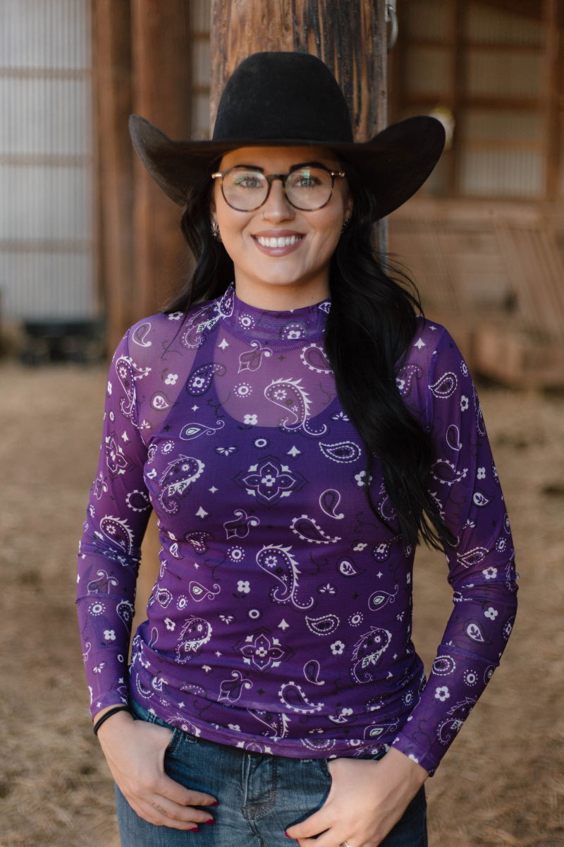 Bandana Babe Purple Mesh
