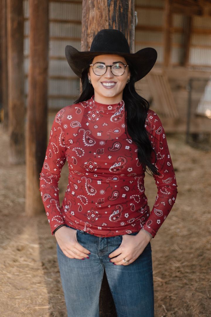Bandana Babe Mesh Top