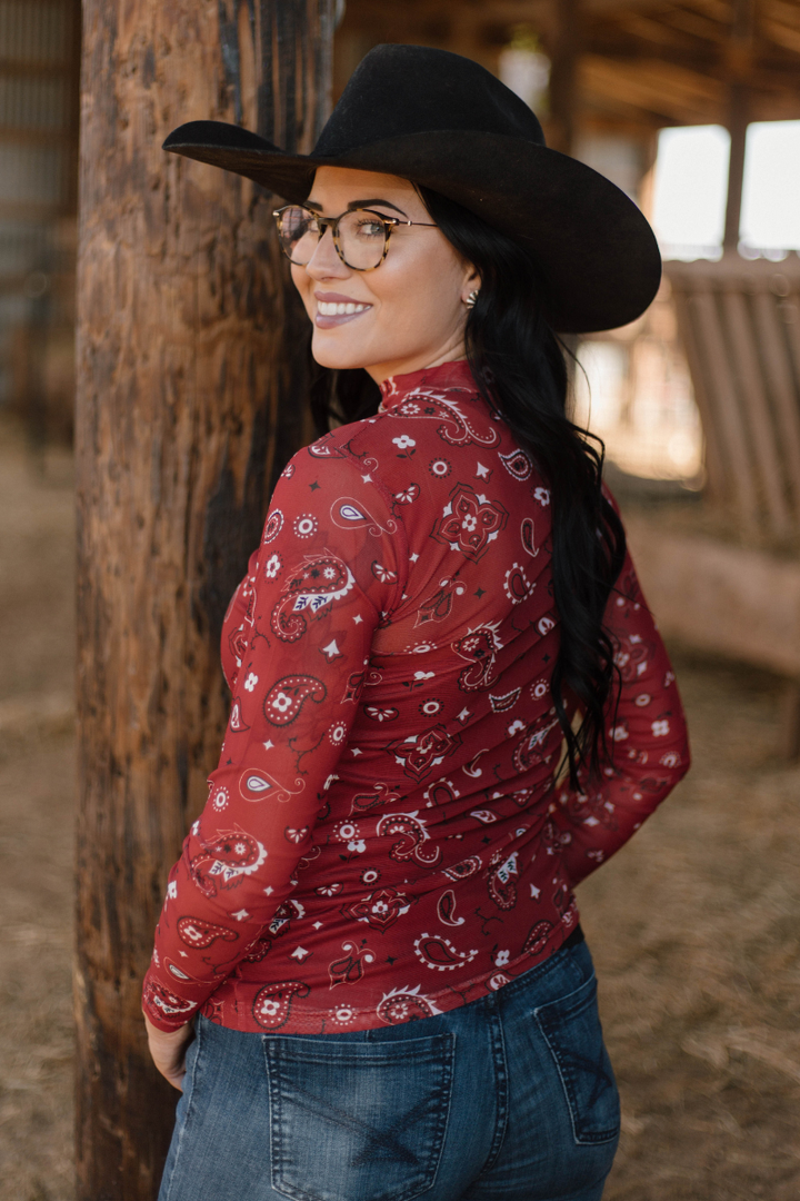 Bandana Babe Mesh Top