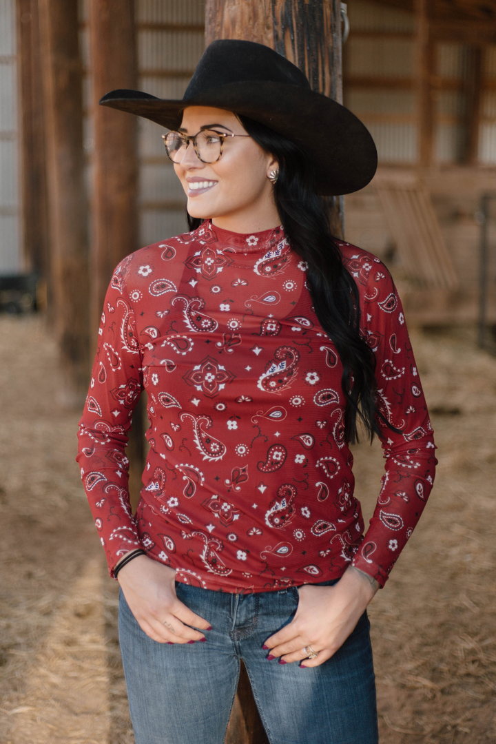 Bandana Babe Mesh Top