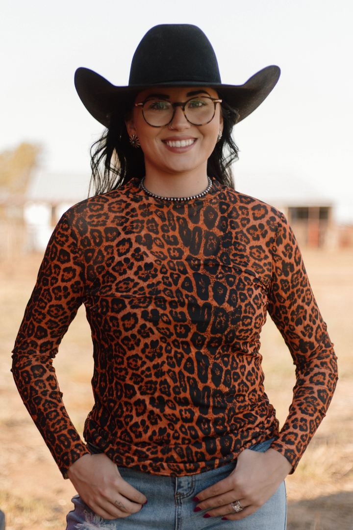 Sideline Spirit Orange Mesh Top