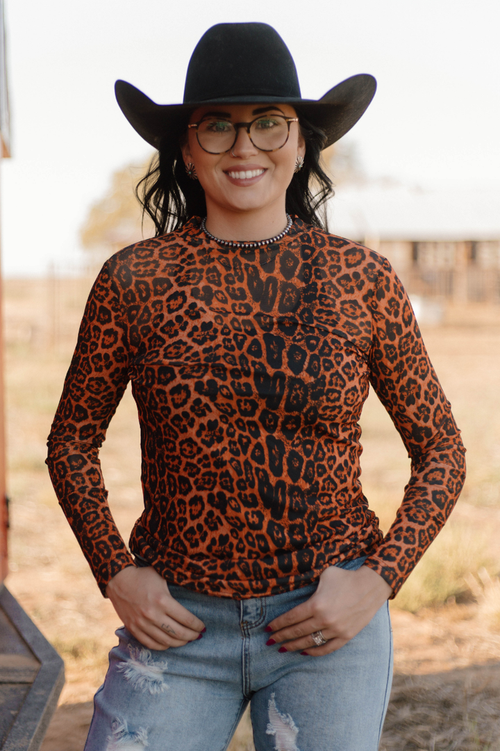 Sideline Spirit Orange Mesh Top