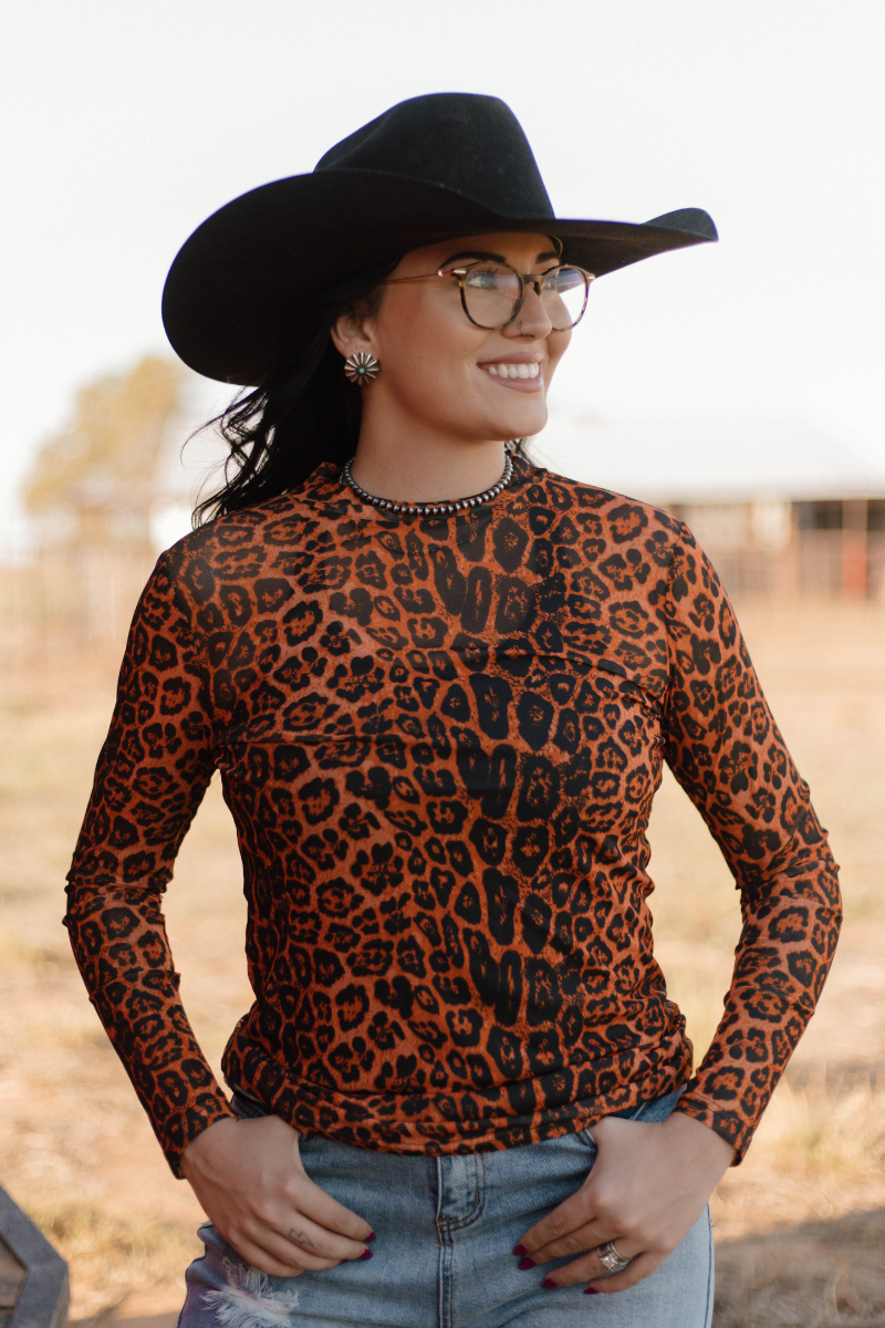 Sideline Spirit Orange Mesh Top