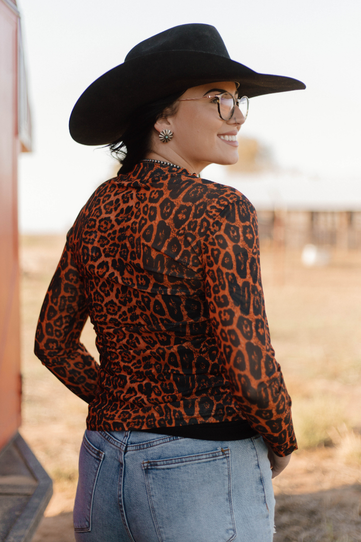 Sideline Spirit Orange Mesh Top