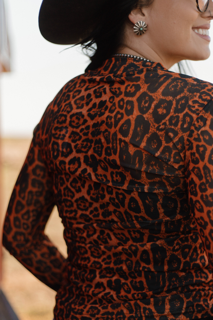 Sideline Spirit Orange Mesh Top