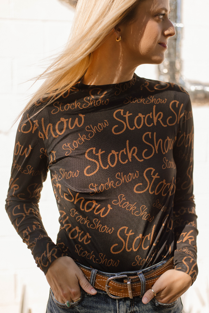 Stock Show Queen Mesh Top