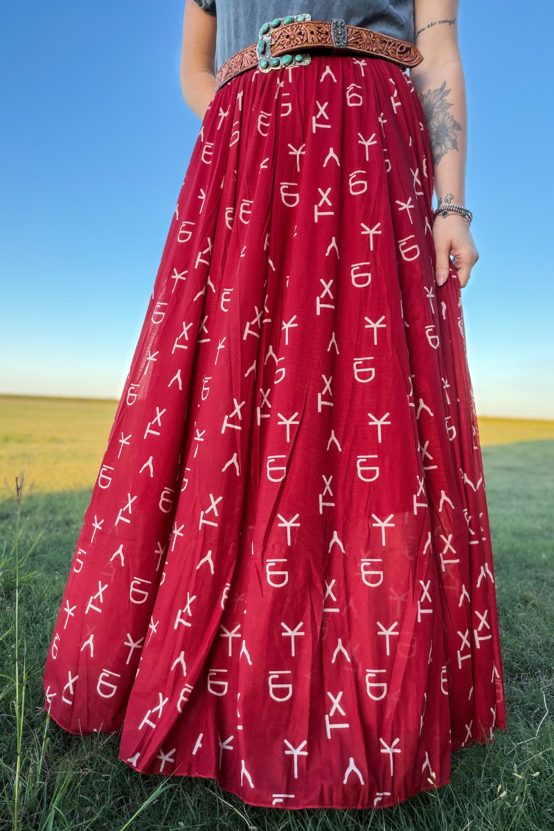 Red Dirt Branded Maxi Skirt