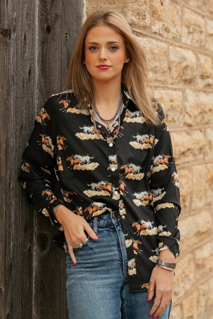 Painted Mare Button Up