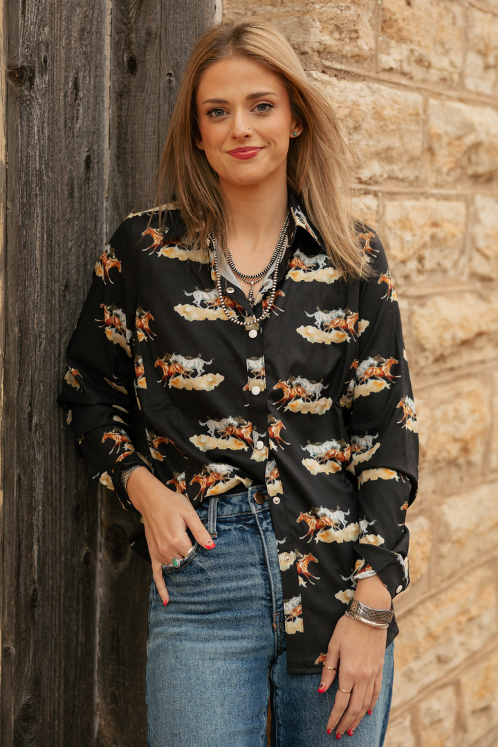 Painted Mare Button Up