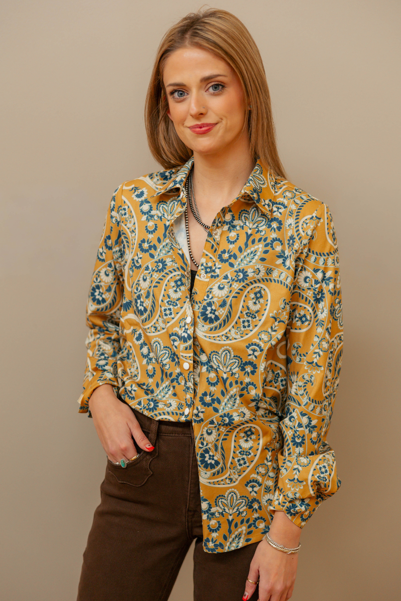 Bandana Honey Button Up