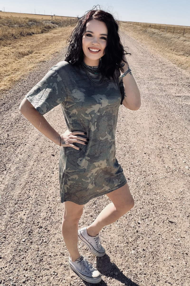 Camo Kreek T-Shirt Dress