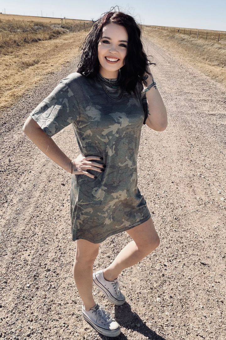 Camo Kreek T-Shirt Dress