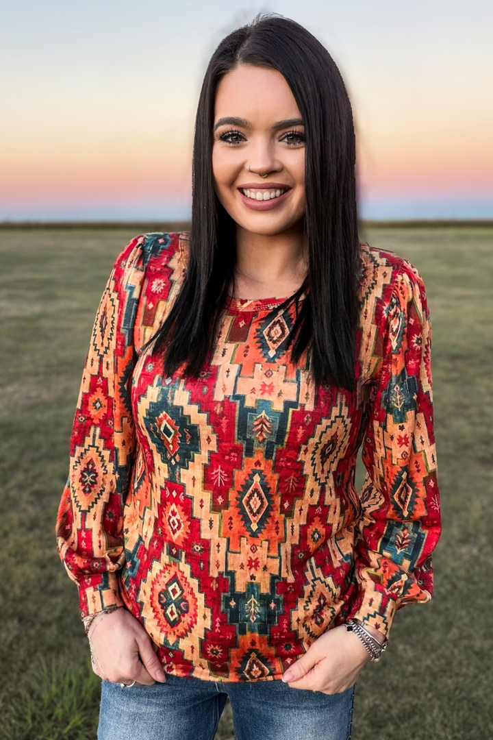 Ranch Road Aztec Top