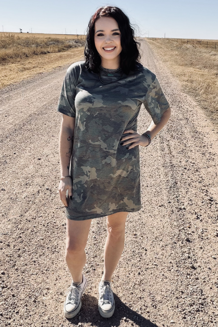 Camo Kreek T-Shirt Dress