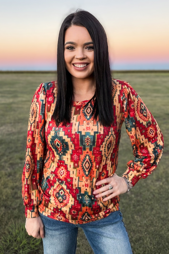 Ranch Road Aztec Top