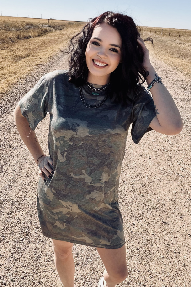 Camo Kreek T-Shirt Dress