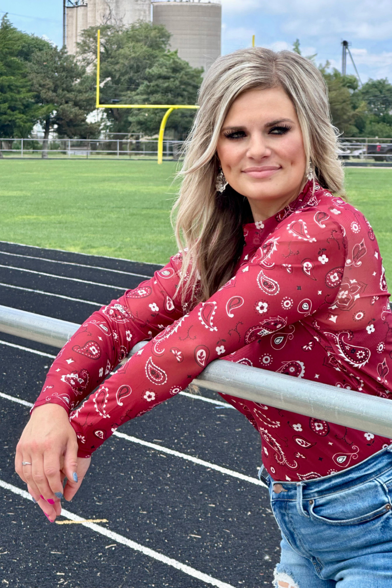 Bandana Babe Maroon Mesh