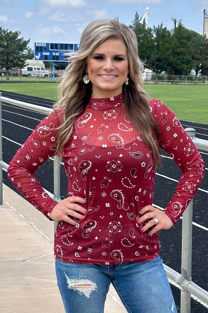Bandana Babe Maroon Mesh