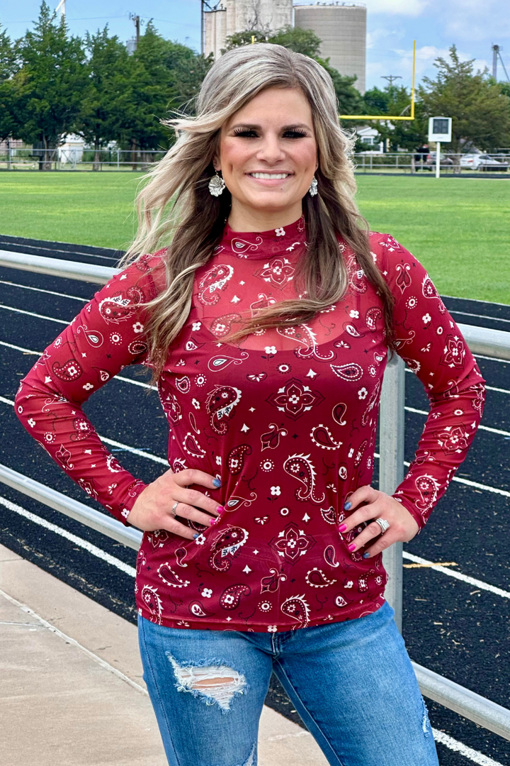 Bandana Babe Maroon Mesh